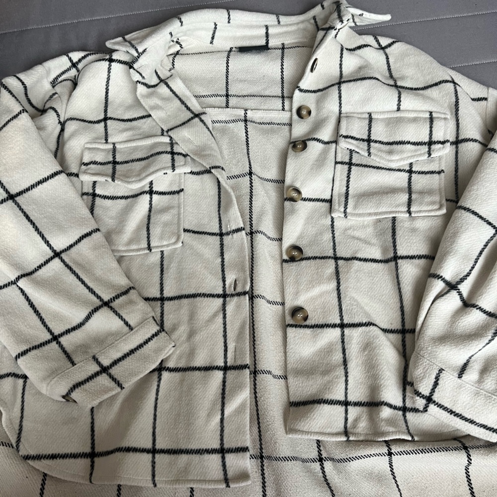 High-low Black and White jacket